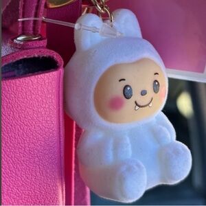 Lafufu & Mini Purse on Gold Bag Charm Keychain BRAND NEW ADORABLE